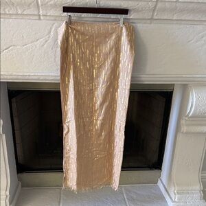 Tan and Gold Scarf